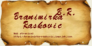 Branimirka Rašković vizit kartica
